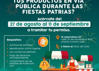 Invitan a comerciantes a tramitar permiso para vender durante fiestas patrias