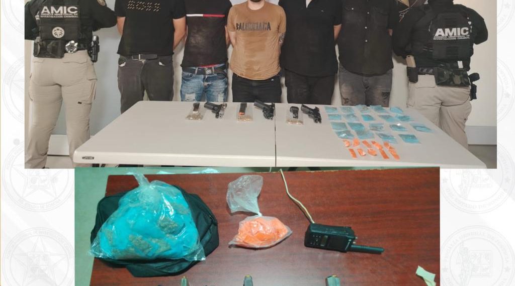 AMIC captura a cinco personas por posesión de armas de fuego y droga; uno cuenta con ocho órdenes de aprehensión en Hermosillo