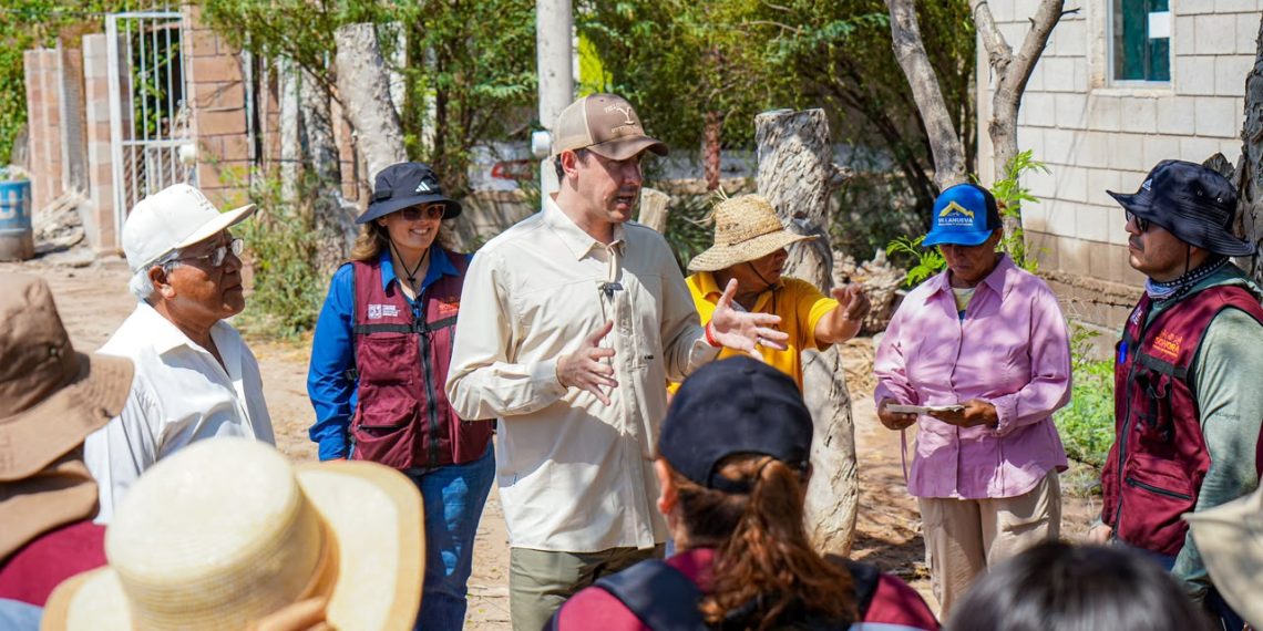 Fernando Rojo anuncia atención a familias afectadas por lluvias en Bahía de Lobos