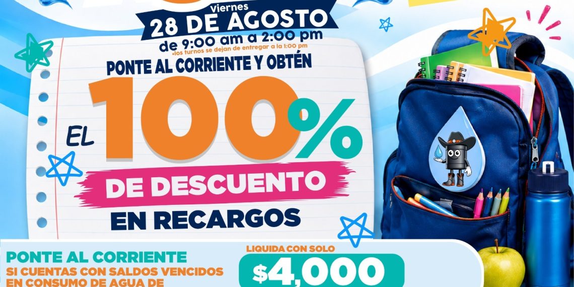 Realizarán Jornada de AguaH este viernes 28 de agosto con descuentos en recargos