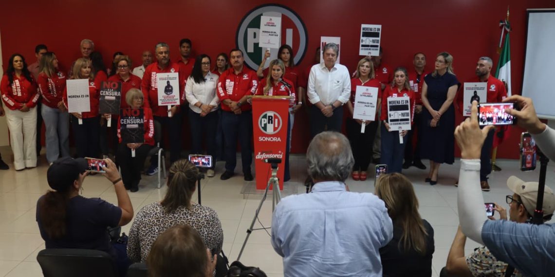 En respaldo a Alito Moreno, defiende PRI Sonora libertad de expresión y rechaza censura a la crítica política