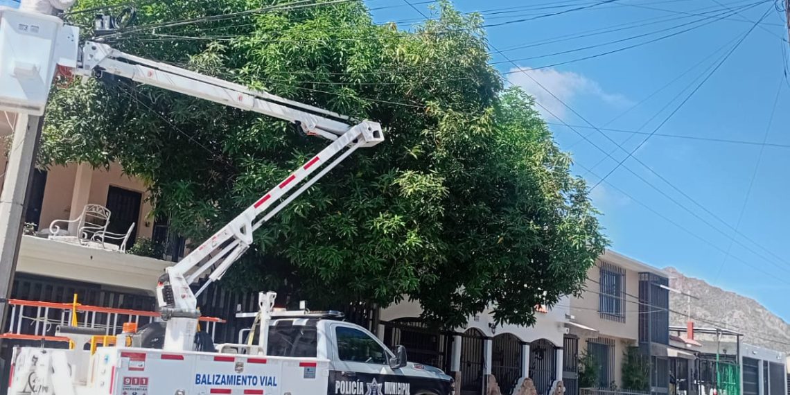 Ayuntamiento de Guaymas atiende reportes ciudadanos para reparación de luminarias