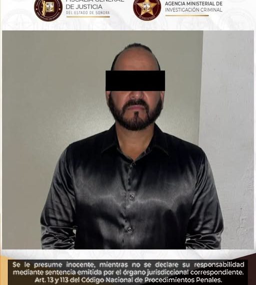 Detiene FGJES a Jorge Humberto “N” alias “El Florero” señalado como presunto agresor de una jovencita en Puerto Peñasco