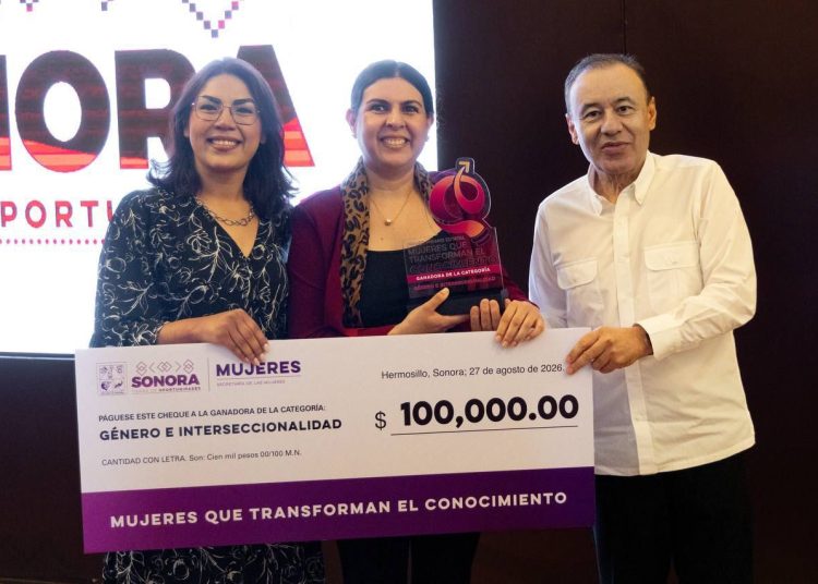 Premia Gobernador Durazo a mujeres investigadoras sonorenses por su aportación a la transformación social