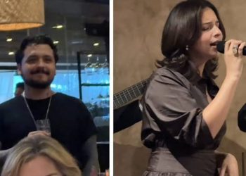 Ángela Aguilar y Nodal le cantan a Pepe Aguilar en su cumpleaños