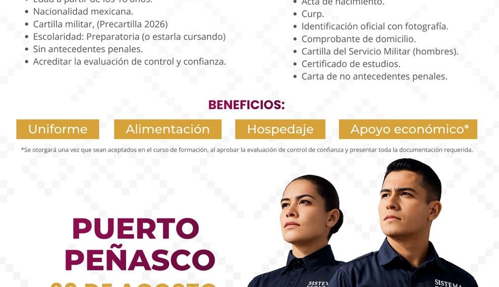 Lleva USP ruta de reclutamiento 2026 a municipios de Sonora para impulsar la formación policial