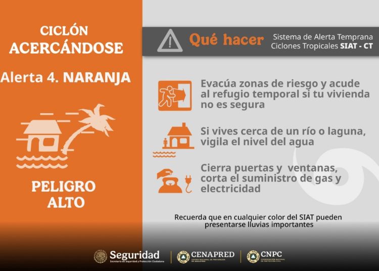 Informa Protección Civil que se eleva nivel de alerta ante huracán Polo