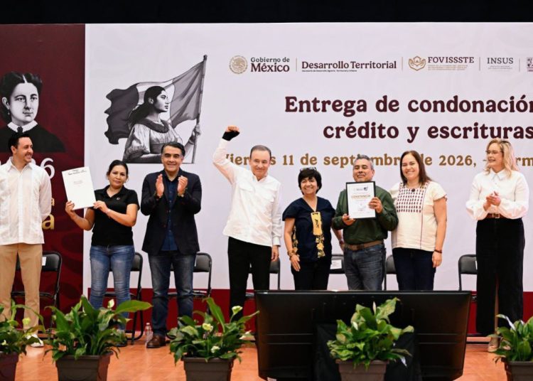 Durazo y Sheinbaum hacen realidad la regularización patrimonial en Sonora con entrega de más de 39 mil escrituras