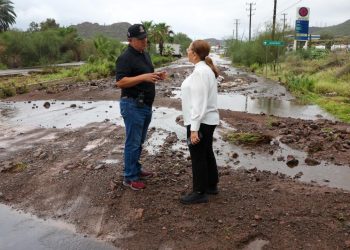 Supervisa Doctora Karla Córdova afectaciones tras las intensas lluvias registradas en Guaymas