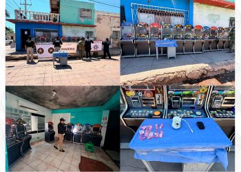 Cateo conjunto asegura 11 tragamonedas y narcótico en Guaymas: FGJES