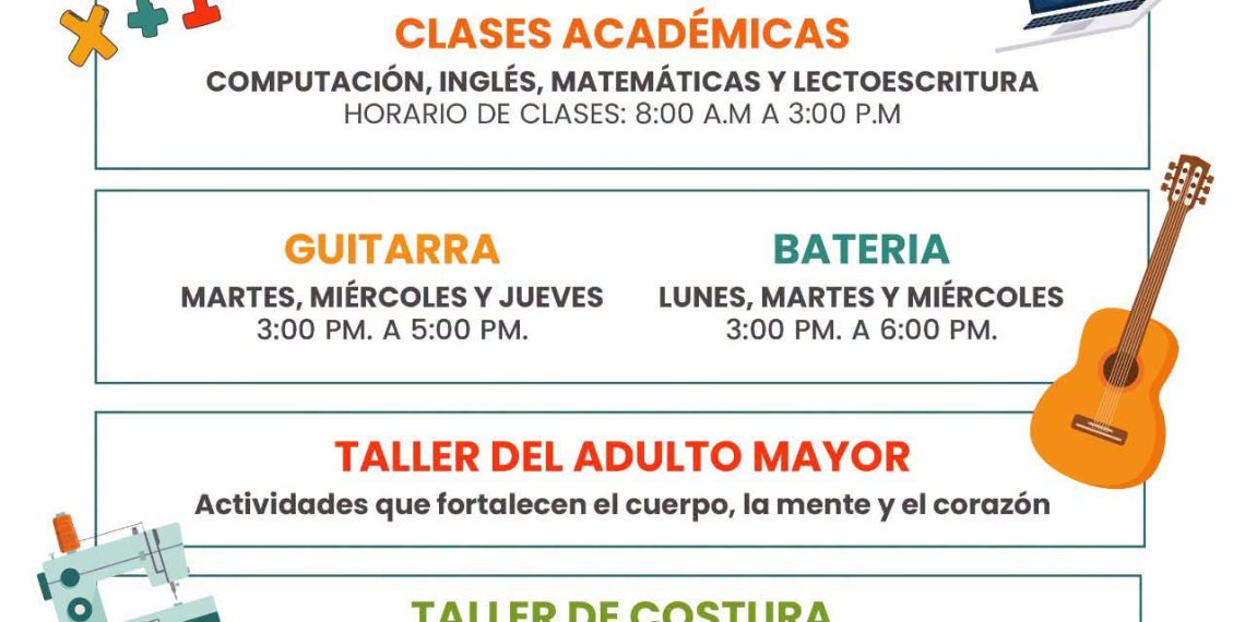 Ofrece Gobierno de Hermosillo clases y talleres gratuitos para todas las edades