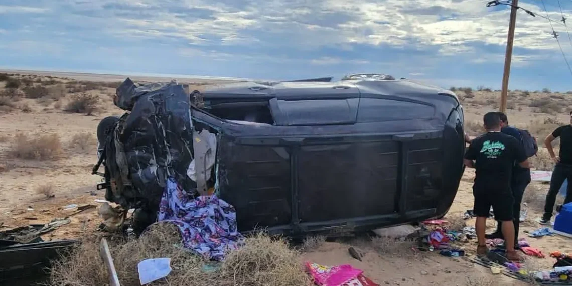 Mueren cinco personas en choque en la carretera San Luis Río Colorado-Golfo de Santa Clara