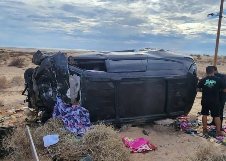 Mueren cinco personas en choque en la carretera San Luis Río Colorado-Golfo de Santa Clara