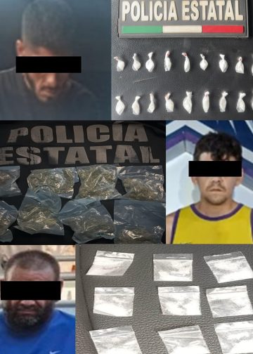 Operativos de la Policía Estatal dejan tres detenidos por posesión de narcótico en Hermosillo