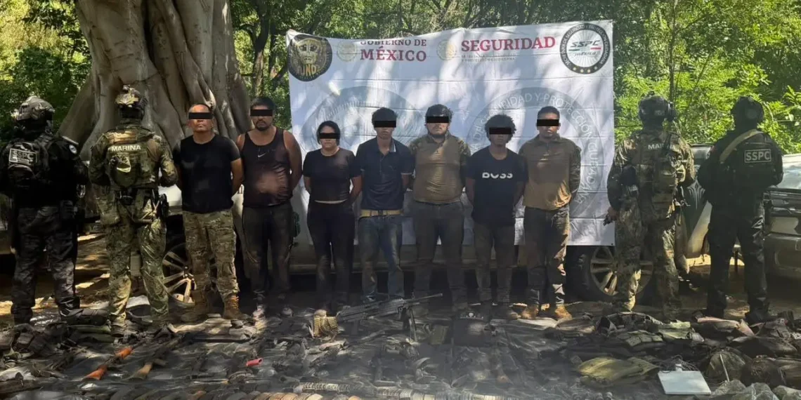 Detienen a nueve presuntos miembros del Cártel de Sinaloa tras agresión a marinos y policías