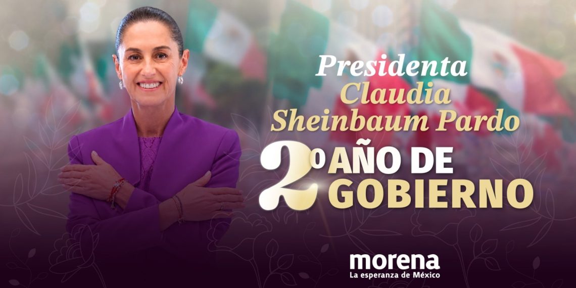 Morena respalda a la Presidenta Claudia Sheinbaum y celebra su segundo Informe de Gobierno