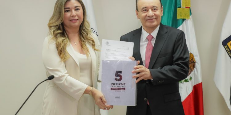 Recibe Congreso de Sonora Quinto Informe de Gobierno de Alfonso Durazo