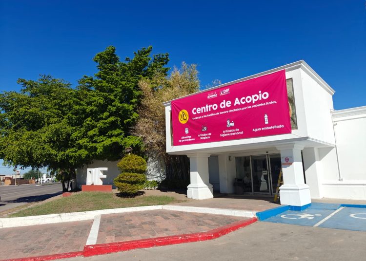 Gobierno de Sonora abre centro de acopio por afectaciones de lluvias