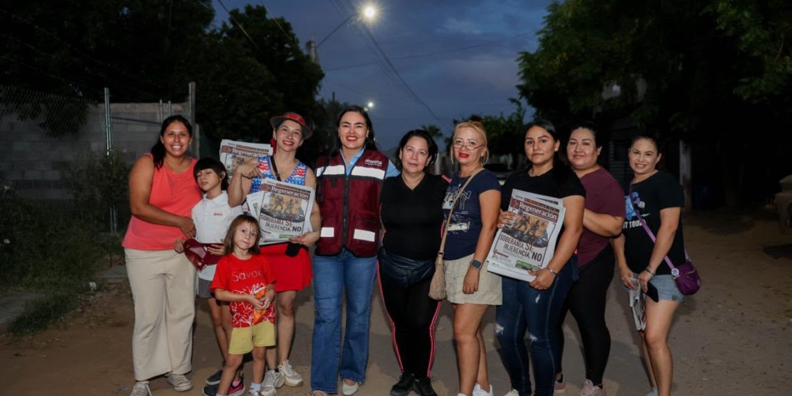 Rebeca Valenzuela recorre la colonia Laura Alicia Frías y fortalece el diálogo ciudadano