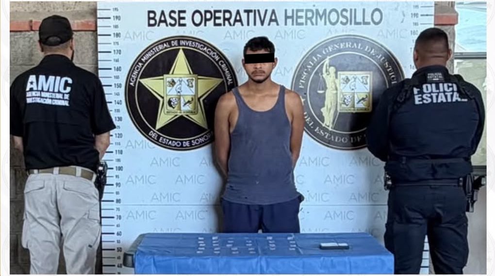 Operativo conjunto de AMIC deja un detenido y droga asegurada en Hermosillo
