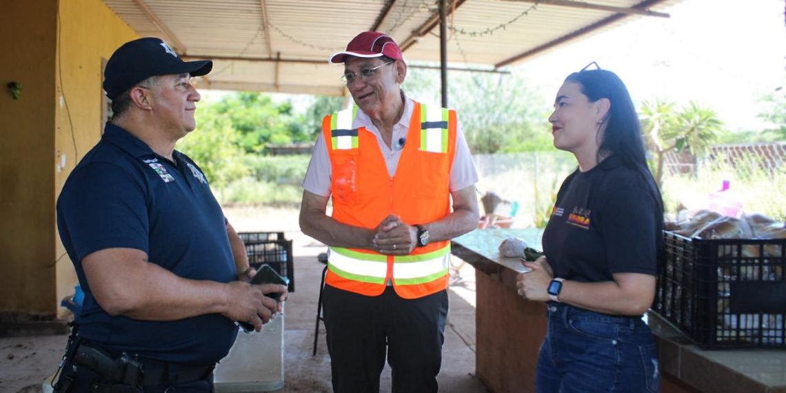 Gobierno de Sonora brinda apoyo a familias afectadas por lluvias en Cruz de Piedra, Empalme