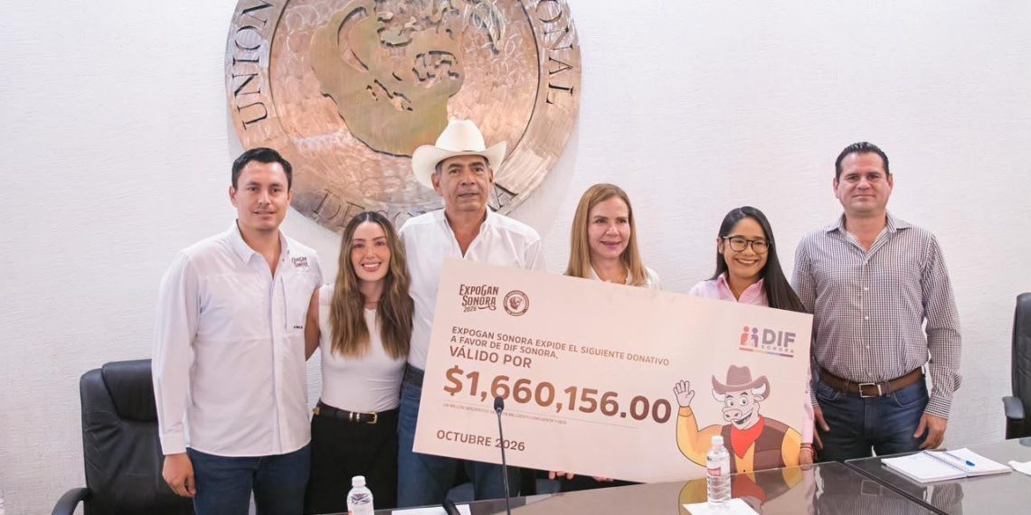 Recibe Gobierno de Sonora donativo de más de 1.6 millones de pesos para DIF Sonora