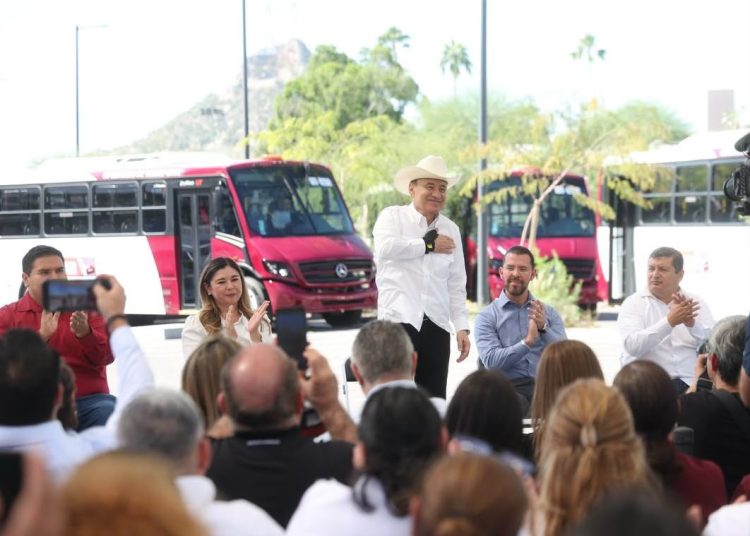 Con la incorporación de 175 unidades nuevas, Gobernador Durazo moderniza transporte público de Hermosillo