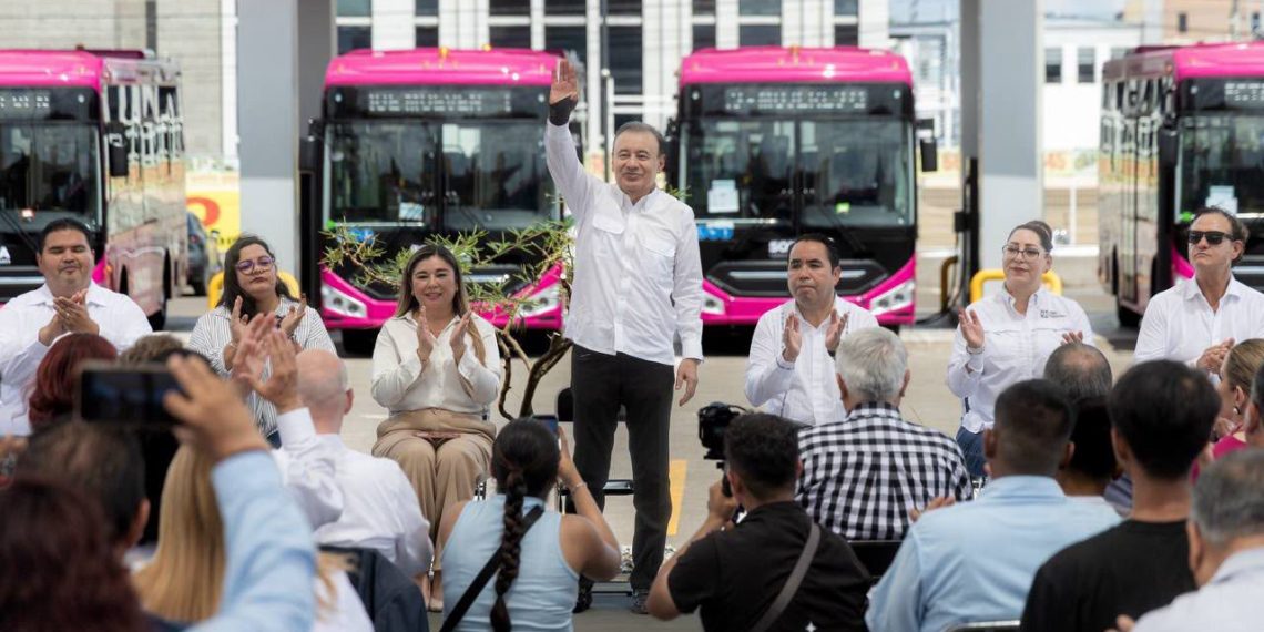 Gobernador Durazo incorpora tecnología y seguridad a nuevas unidades de transporte de la Línea Eléctrica Exprés