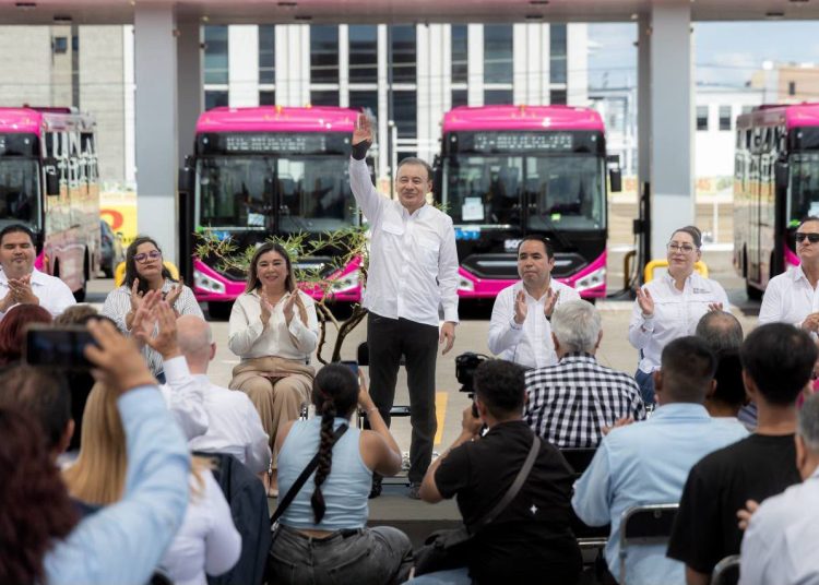 Gobernador Durazo incorpora tecnología y seguridad a nuevas unidades de transporte de la Línea Eléctrica Exprés