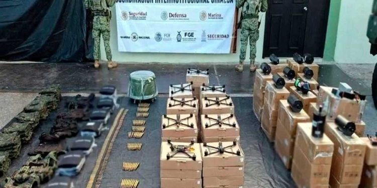 Asegura Ejército 48 drones en sur de Sinaloa